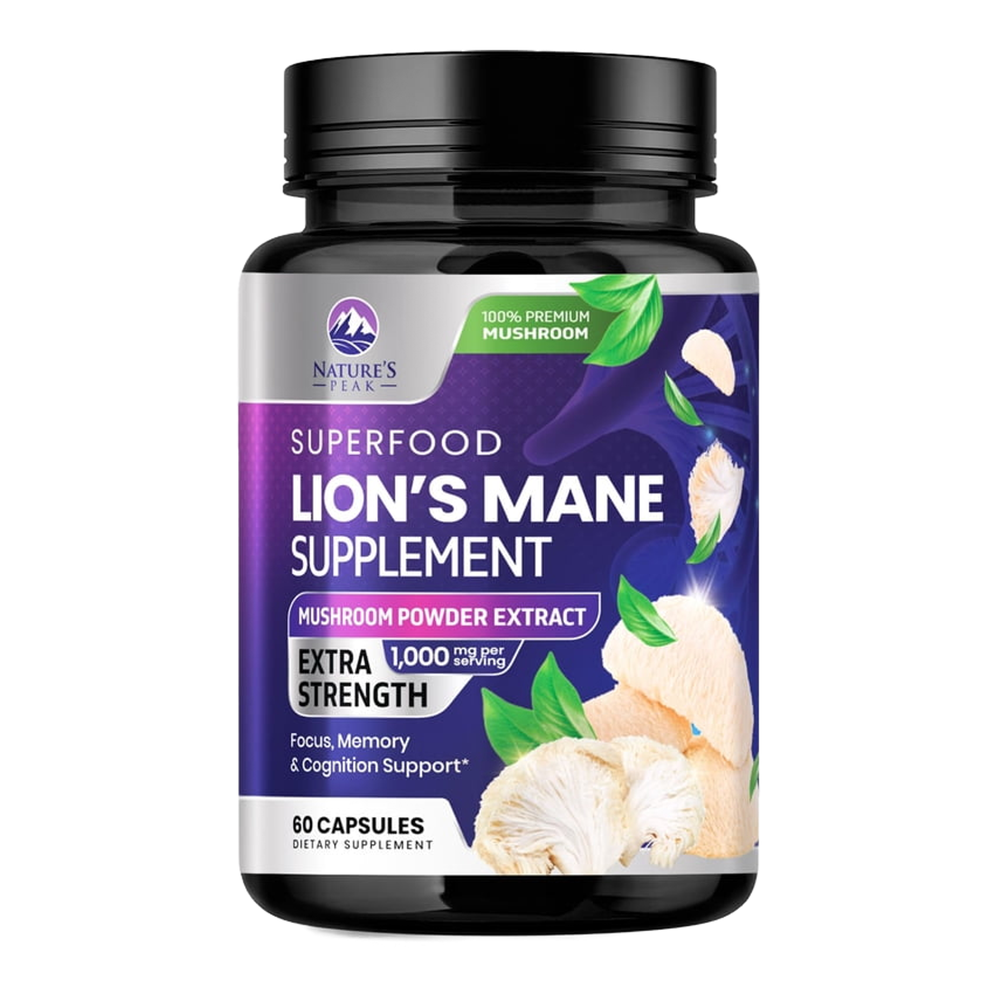 LIONS MANE MUSHROOM POWDER — Frente